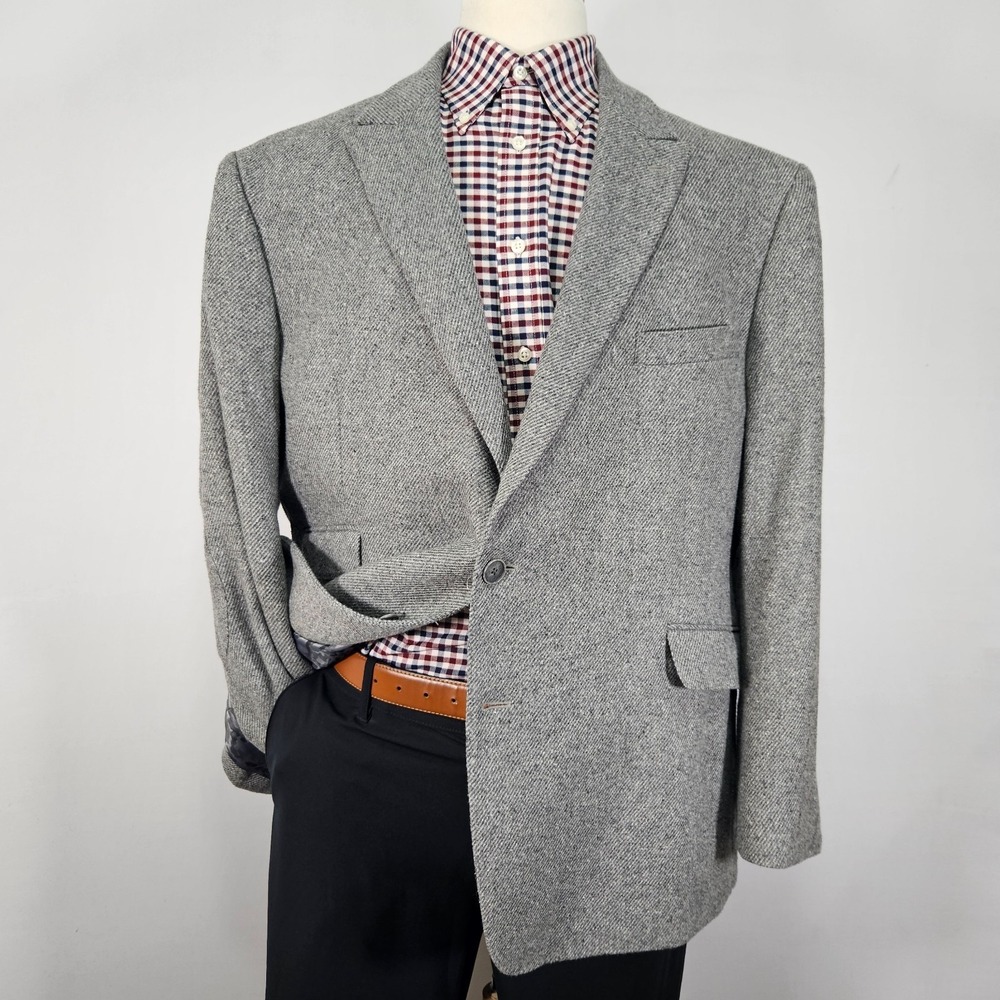 Joseph Abboud Men's Sport Coat Two Button‎ Twill Flannel Wool Blend Slim 50R